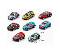 Race Sport cars - 6 verschillende mini auto's met pull back drive 