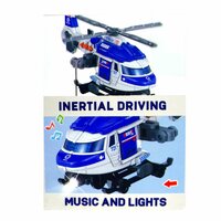 Speelgoedhelikopter - Reddingshelikopter - met optrekpropeller, licht, geluid en accessoires G
