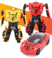 Fighter Warrior Bots Racing&ndash; De Ultieme 2-in-1 Transformeerbare Robot &amp; auto Rood