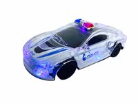 Politieauto Kinderen Elektronische Speelgoed Met Muziek Automatische Piloot Flash Geluid Automatische Rotatie - 22.5cm