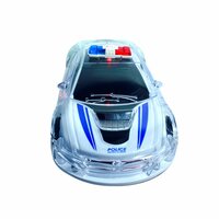 Politieauto Kinderen Elektronische Speelgoed Met Muziek Automatische Piloot Flash Geluid Automatische Rotatie - 22.5cm