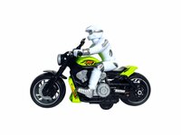 Race motorfiets speelgoed - met sirene en licht  - frictie aandrijving Groen