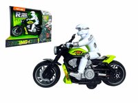 Race motorfiets speelgoed - met sirene en licht  - frictie aandrijving Groen