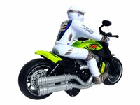 Race motorfiets speelgoed - met sirene en licht  - frictie aandrijving Groen