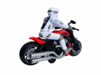 Race motorfiets speelgoed - met sirene en licht  - frictie aandrijving rood