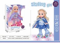 schaatspop met , muziek, zingt en danst, &amp; 3D Lighting 360&deg; - 31cm P