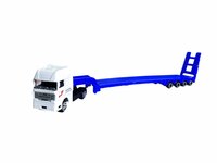 Vrachtwagen Ambulance + auto en helikopter - DIE-CAST - autotransporter + 2 mini auto's 3in1