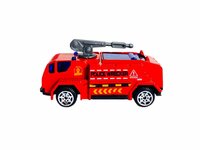 DIE-CAST - Vrachtwagen brandweerauto's - autotransporter + 2 mini auto's 3in1