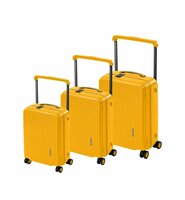 Bubule harde koffers Oranje - set 3 stuks - TSA Slot - brede handgreep - Hardcase 