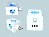Cube Socket 7-in-1 Stekkerdoos - 4 stopcontacten met 2 USB 1 Type-C poorten