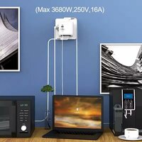 Cube Socket 7-in-1 Stekkerdoos - 4 stopcontacten met 2 USB 1 Type-C poorten