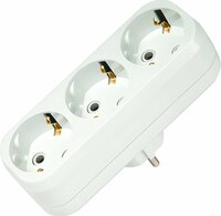 Verloopstekker 3&nbsp;voudig wit - Stopcontact Splitter - Stopcontact&nbsp;