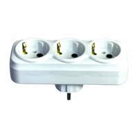 Verloopstekker 3&nbsp;voudig wit - Stopcontact Splitter - Stopcontact&nbsp;