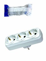 Verloopstekker 3&nbsp;voudig wit - Stopcontact Splitter - Stopcontact&nbsp;