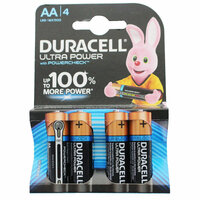 Duracell Ultra - AA - batterijen 1.5 V - alkaline - LR6 MN1500 - 4 stuks