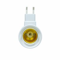 Stekker EU met E27 fitting + aan/uit schakelaar E27