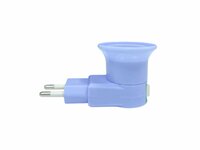 Stekker EU met E27 fitting + aan/uit schakelaar E27 - blauw -