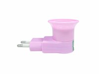 Stekker EU met E27 fitting + aan/uit schakelaar E27 - roze-