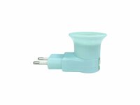 Stekker EU met E27 fitting + aan/uit schakelaar E27 - Groen -
