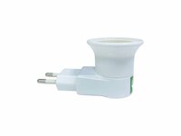 Stekker EU met E27 fitting + aan/uit schakelaar mix 5 stuks