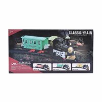 Elektrische trein - Klassieke - Met Wagons, Spoor en LED licht - Spoorwegwagen - 8 delen ( 74X74 cm )