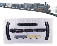 Elektrische trein - Klassieke Stoomlocomotief - Met Wagons, Spoor en LED licht - Spoorwegwagen - 19 delen