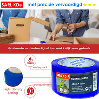 Premium Verpakkingstape Blauw 48mm x 100m - Plakband - dozentape