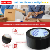 Premium Verpakkingstape Zwart 48mm x 100m - Plakband - dozentape