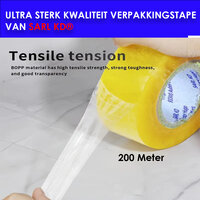 Premium Verpakkingstape transparant Ultra Strong 48mm x 200m - Plakband