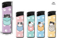 Unilite Aanstekers Pocket Cats &ndash; Schattige  katten print - Fix Flame Aanstekers 50 stuks per tray