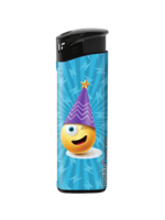 Unilite Emoji Print Lighters - Cheerful Party Bash Lighter - Refillable Fix Flame - 50 pieces per tray