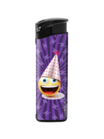 Unilite Emoji Print Lighters - Cheerful Party Bash Lighter - Refillable Fix Flame - 50 pieces per tray