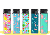 Flamingo Aansteker &ndash; 50 stuks Navulbaar &amp; Verstelbaar aanstekers