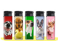 Aanstekers - met honden print - Navulbaar &amp; Verstelbaar - 50 stuks 