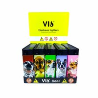 Aanstekers - met honden print - Navulbaar &amp; Verstelbaar - 50 stuks 