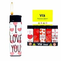 Aanstekers - I Love U Hartjes &ndash; Navulbaar &amp; Verstelbaar - 50 stuks