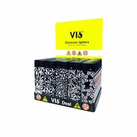 Aanstekers klik tray van 50 stuks - Navulbaar - zwart  wit print