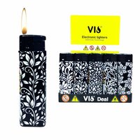 Aanstekers klik tray van 50 stuks - Navulbaar - zwart  wit print