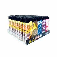 Aanstekers - klik - Navulbare Fix Flame  - 50 stuks per tray Unilite Rock-'n-roll Print