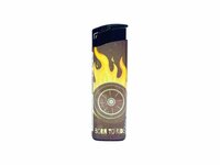 Aanstekers - klik - Navulbare Fix Flame  - 50 stuks per tray Unilite Rock-'n-roll Print