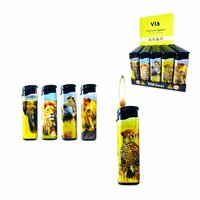 Klik aanstekers 50 stuks - navulbaar - met Dierenprint - vio Lighter
