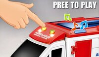 Ambulance speelgoed voertuig 25cm - pull back aandrijving - met sirene-geluid en lichtjes op - S.O.S 112 