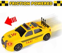 City Taxi - speelgoed taxi met geluids- en lichteffecten - frictiemotor - 1:16