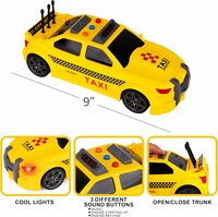 City Taxi - speelgoed taxi met geluids- en lichteffecten - frictiemotor - 1:16