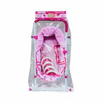 Poppenwagen roze gestipt - Roze Luipaard