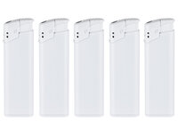 Witte Bedrukbare Aansteker blanco - 50 stuks &ndash; kliksysteem - TOM&reg;