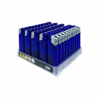 Aanstekers Bedrukbaar - Donker blauw Transparant 50 stuks - Verstelbare &amp; navulbaar