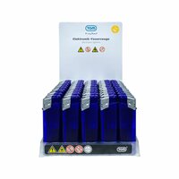 Aanstekers Bedrukbaar - Donker blauw Transparant 50 stuks - Verstelbare &amp; navulbaar