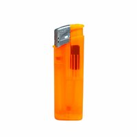 Aanstekers Bedrukbaar - Oranje Transparant 50 stuks - Verstelbare &amp; navulbaar