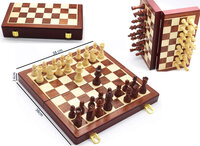 Chess - Professionele Magnetische houten schaakbord 38cm - opvouwbaar